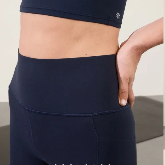 Athleta Salutation Stash Leggings, Navy - Women’s Size L - Picture 6 of 15